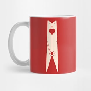 Clothespin kiss Mug